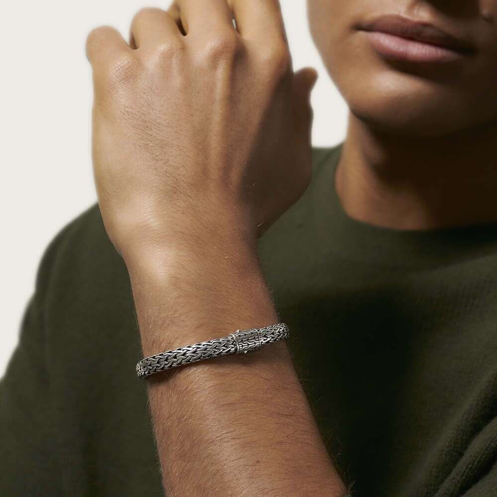 Classic Chain Reversible Pavé Emerald Bracelet 6.5mm in